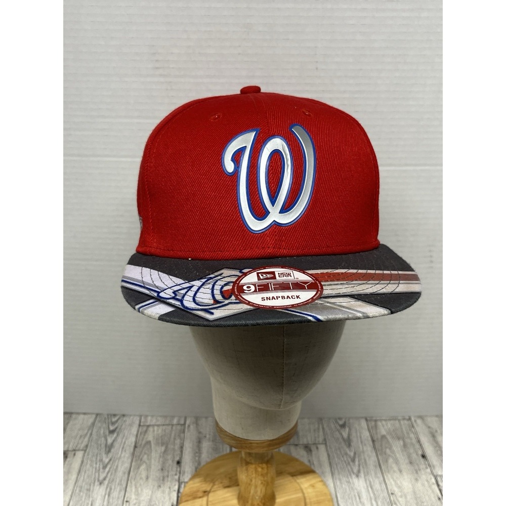 New Era 9FIFTY Washington Nationals x Topps MLB Snapback Hat Cap Red Graphic